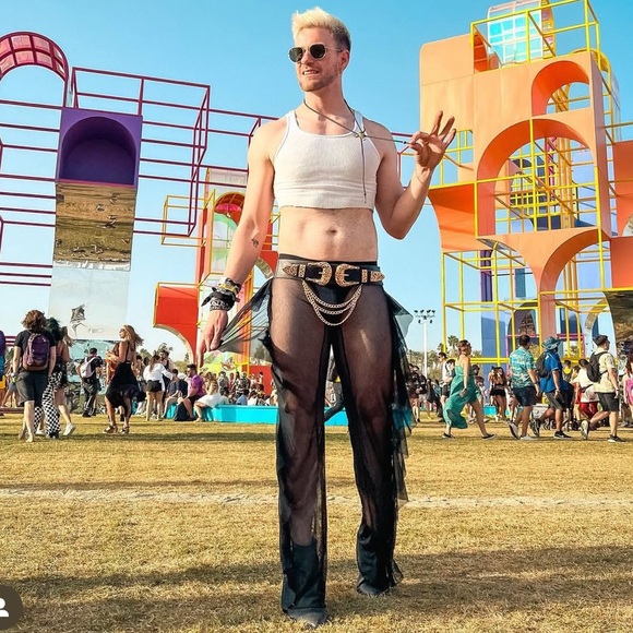 Fashion Nova Sunshine See Through Coverup Pants - Picture 1 of 5